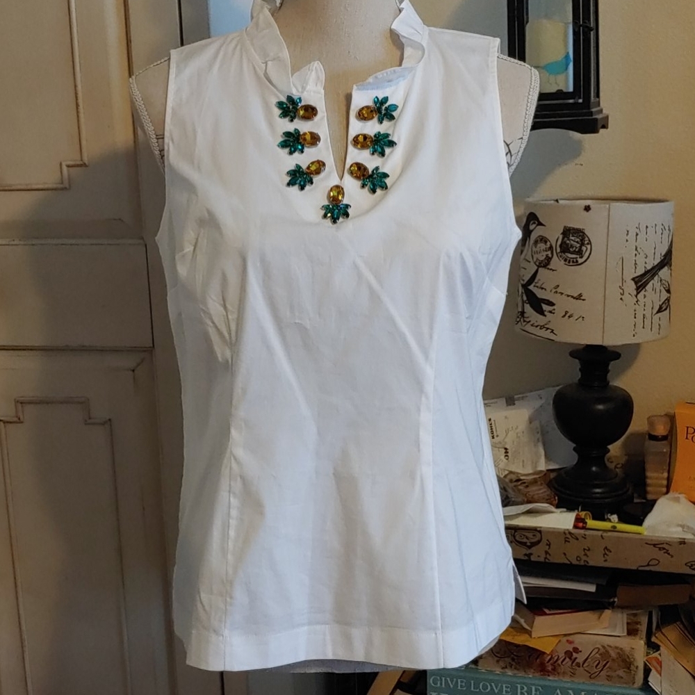 Talbots Rsvp Pineapple Shell Euc - image 4